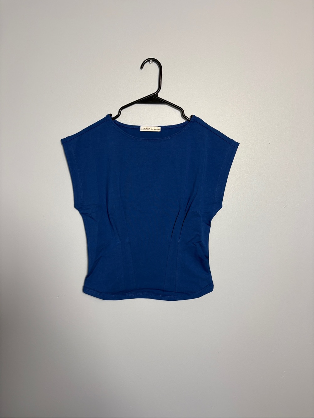 NWOT Zenana Outfitters Royal Blue Cap Sleeve Tee